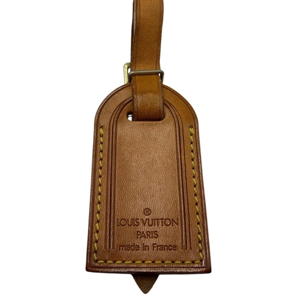 LOUIS VUITTON - Louis Vuitton Brown Leather Bag / Luggage Tag